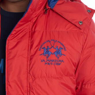 La Martina XMO016-PA076 Gewatteerd herenjack Rood