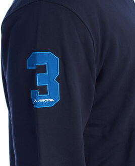 La Martina YMF300-FP568 Heren Regular Fit Zip Up Sweatshirt Blauw