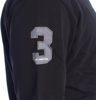 La Martina YMF300-FP568 Heren Regular Fit Zip Up Sweatshirt Zwart