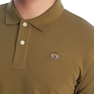 La Martina YMP002-PK001 Heren Slim Fit Poloshirt met korte mouwen Groen - L