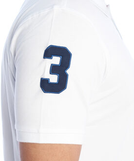 La Martina YMP300-PK001 Heren Slim Fit Poloshirt met korte mouwen Wit - XL