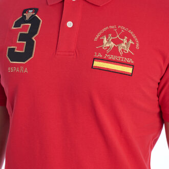 La Martina YMP315-PK031 Herenpolo met korte mouwen Rood - S