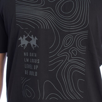 La Martina YMR301-JS206 Heren Regular Fit T-shirt met korte mouwen - maat Zwart