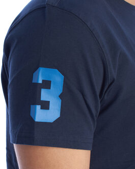 La Martina YMR322-JS206 Heren Regular Fit T-shirt met korte mouwen - maat Blauw