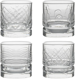 La Rochère La RochereA Whisky tumbler glazen - 4x - Dandy serie - 300 ml - Whiskeyglazen Transparant