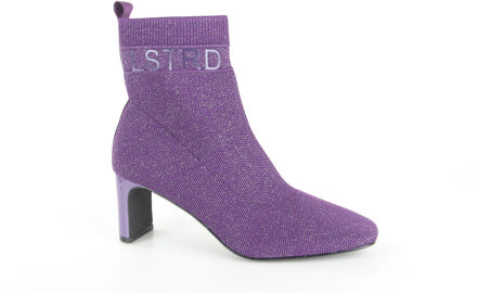 La Strada 2101725-4536 dk purple/silver dames enkellaarzen gekleed Rood - 37