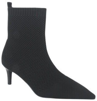 La Strada 2111724-4501 black knitted dames enkellaarzen gekleed - maat 41 Zwart