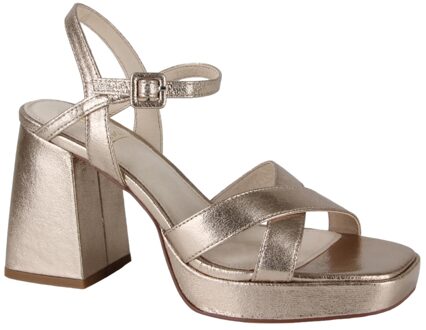 La Strada 2201027-1643 gold dames sandalen gekleed Zilver - 37