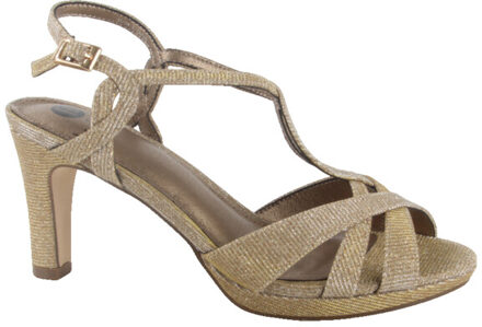 La Strada 2501281-1843 gold glitter dames sandalen gekleed Zilver - 41