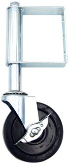 Laadvermogen Home Roller Slider Huishoudelijke Bureaustoel Gate Zwenkwiel Rubber Veilig Roller Meubelen Hardware 4duim / Zilver