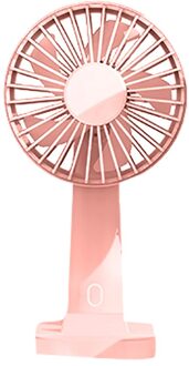 Laag Geluidsniveau Draagbare Multifunctionele Mini Ventilator Handheld Usb Multi-Hoek Gratis Aanpassing Ventilator Met Telefoon Houder Functie roze