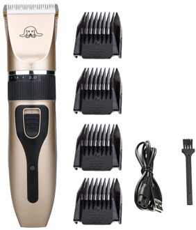 Laag Geluidsniveau Oplaadbare Snoerloze Elektrische Rustige Tondeuse Set Voor Honden Katten Huisdieren Veilig Sharp Blade Hond Scheerapparaat Clippers