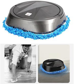 Laag Geluidsniveau Stofzuiger Robotic Floor Sweep Dweilen Machine Voor Tegelvloeren 1200Mah zwart