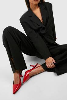 Laag Stiletto Slingback Courtschoen, Red - 40