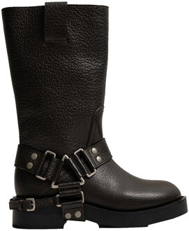 Laarzen met zilverkleurige details Tora  bruin Groen - 37,39,40,42,