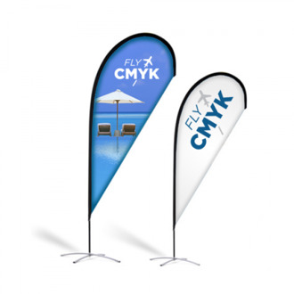 Laat dropflags bedrukken voor jouw evenement! - snel geleverd & snel opgezet drukken