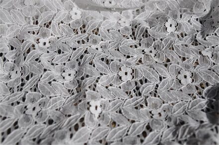 Laatste Afrikaanse Veters Royal Bloemen Gold Afrika Nigeriaanse Bruiloft Kant Franse Tulle Netto Kant Stof ivoor