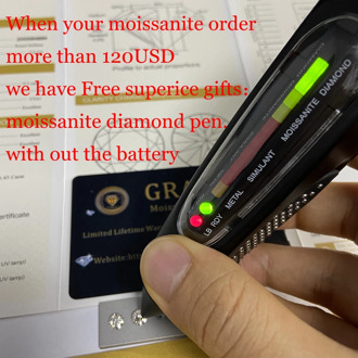 Lab diamond excellent cut 1ct 6.5mm D Color VVS1 Heart and Arrows Cut White Moissanite stone for ring