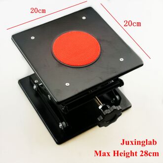 Lab Jack Laboratorium Ondersteuning Jacks Zwarte Kleur 200X200X280 Mm Staal Schilderen Heftafel Raising Platform 8''inch