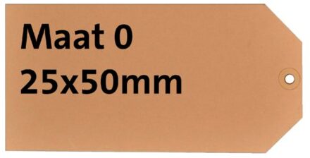 Label HF2 nr0 200gr 25x50mm chamois 1000stuks