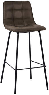 LABEL51 Barkruk 'Bistro' Micro Suede, kleur Moss (zithoogte 78cm)