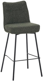 LABEL51 Barkruk 'Lennon' Bouclé, kleur Forest (zithoogte 78cm)