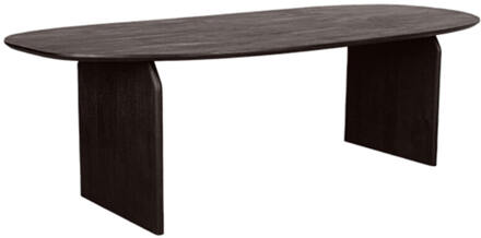 LABEL51 Deens Ovale Eettafel 'Cooper' Espresso Mangohout, 210 x 110cm - 210 x 110 cm