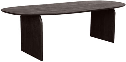 LABEL51 Deens Ovale Eettafel 'Cooper' Espresso Mangohout, 250 x 110cm - 250 x 110 cm