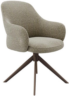 LABEL51 Draaibare Eetkamerstoel 'Bern' Bouclé, kleur Grijs