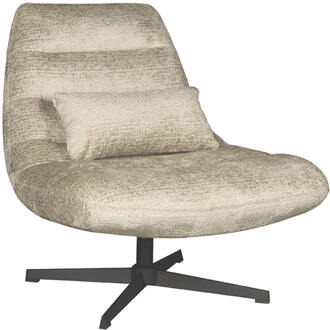LABEL51 Draaifauteuil 'Nox' Elegance stof, kleur Beige