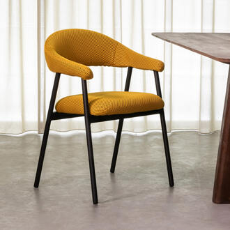 LABEL51 Eetkamerstoel 'Amaze' Breathe stof, kleur Oker