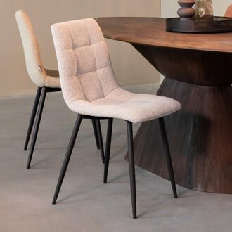 LABEL51 Eetkamerstoel Juul - Naturel - Boucle