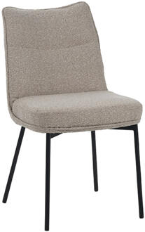 LABEL51 Eetkamerstoel 'Lennon' Bouclé, kleur Naturel