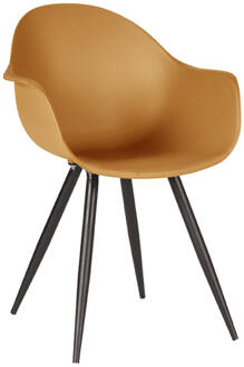LABEL51 Eetkamerstoel Luca - Oker - Kunststof