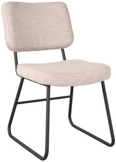 LABEL51 Eetkamerstoel 'Noah' Bouclé, kleur Naturel