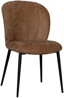 LABEL51 Eetkamerstoel 'Vino' Elite stof, kleur Cognac