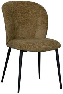 LABEL51 Eetkamerstoel 'Vino' Elite stof, kleur Mustard