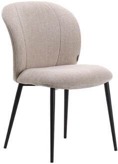 LABEL51 Eetkamerstoel 'Vino' Elite stof, kleur Naturel