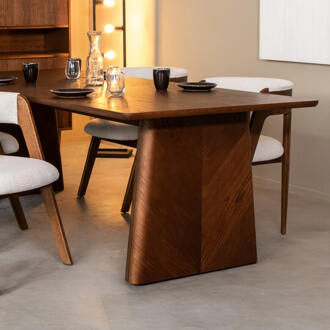 LABEL51 Eettafel 'Jule' Walnoot Eiken, 210 x 100cm - 210 x 100 cm