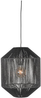 LABEL51 Hanglamp Ibiza - Zwart - Jute - 1-Lichts Cilinder