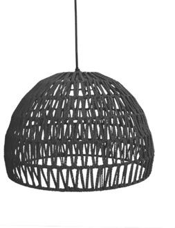 LABEL51 Hanglamp Rope | L - Zwart Katoen