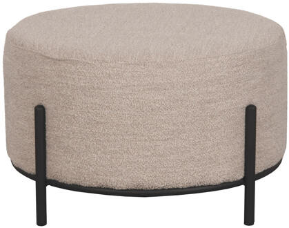 LABEL51 Hocker 'Troy' Bouclé, 57cm, kleur Naturel - 57 cm
