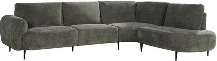 LABEL51 Hoekbank 'Milano' Rechts, Elite stof, kleur Hunter