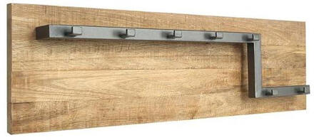 LABEL51 Kapstok Road - Burned Steel Metaal - Naturel Mangohout Grijs