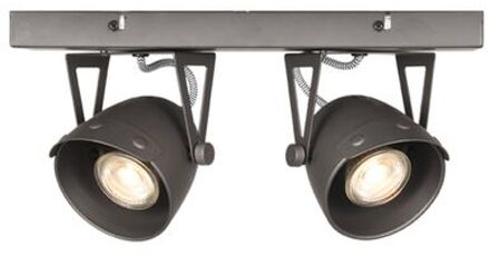LABEL51 LED Spot Cap 2-light 32 x 10 x 14 cm - Burned Steel Zilver
