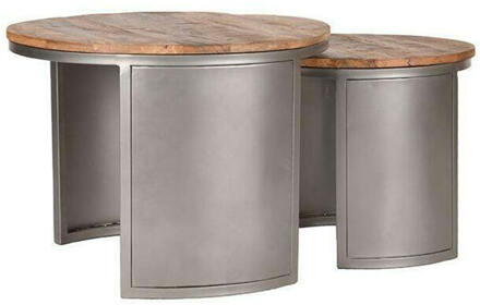 LABEL51 Salontafel Set Bunch - Vintage Steel Bruin