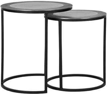 LABEL51 Salontafel Set Pair - Antiek Ash Metaal Grijs