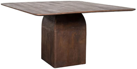 LABEL51 Vierkante Eettafel 'Ingo' Espresso Mangohout, 130 x 130cm