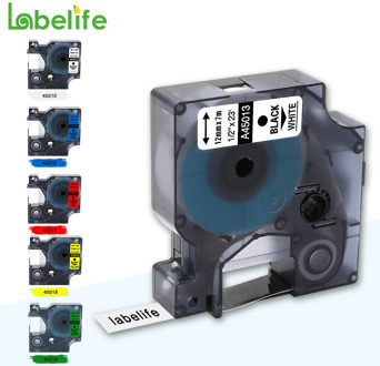 Labelife 45013 45010 1PC Multicolor Compatible Dymo D1 label tape 12mm 45018 40918 for Dymo LabelManager Maker 160 280 210 260P