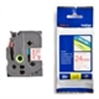Labeltape Brother P-touch TZE-252 24mm rood op wit